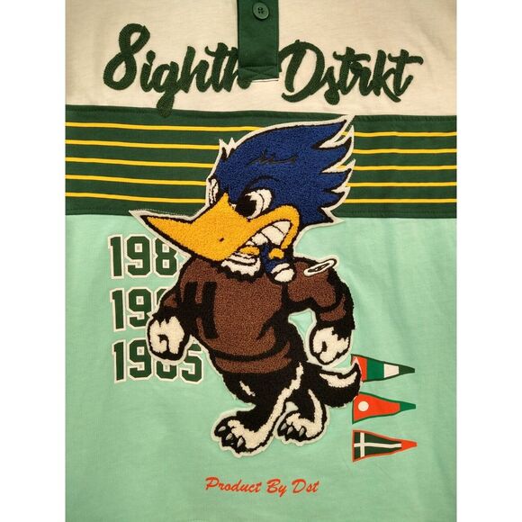 8IGHTH / DSTRKT Urban Wear Colorblock Polo Size Large Duck Unique Vintage Rare - Picture 11 of 11